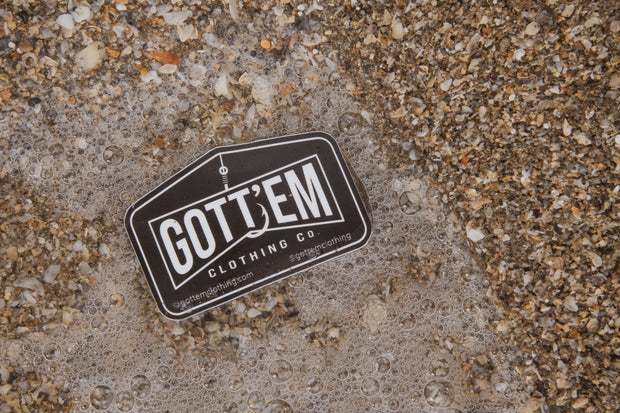 gott'em clothing-decal sticker on the sand